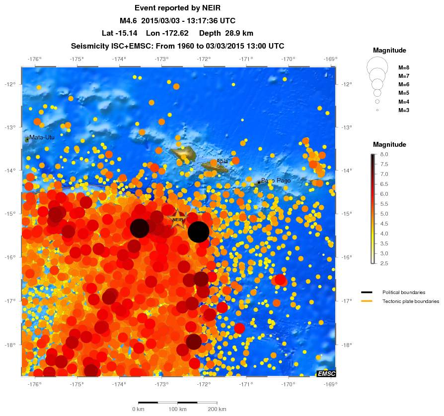 regional magnitude historical seismicity