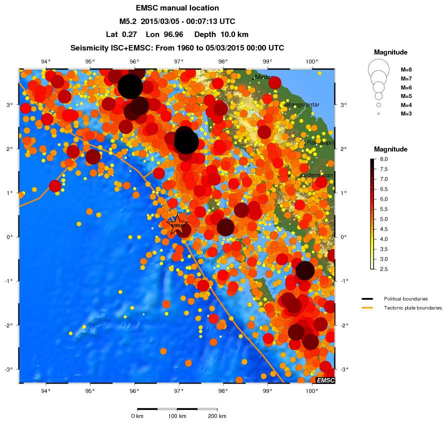 regional magnitude historical seismicity