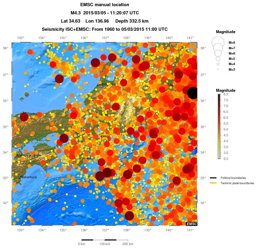 regional magnitude historical seismicity