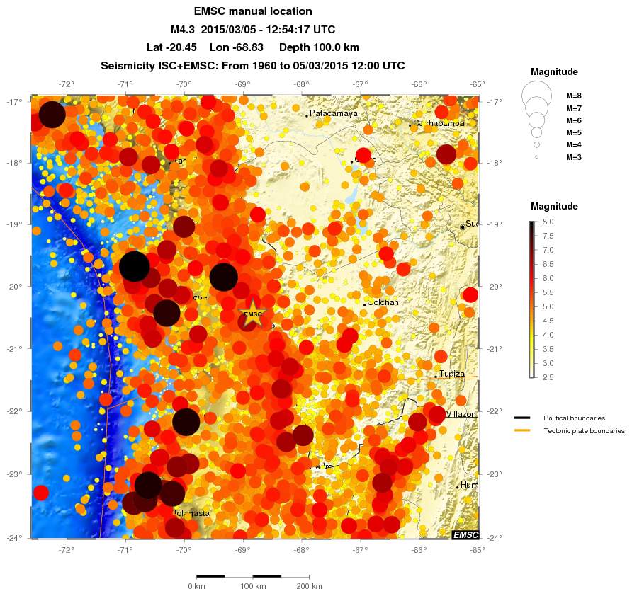 regional magnitude historical seismicity