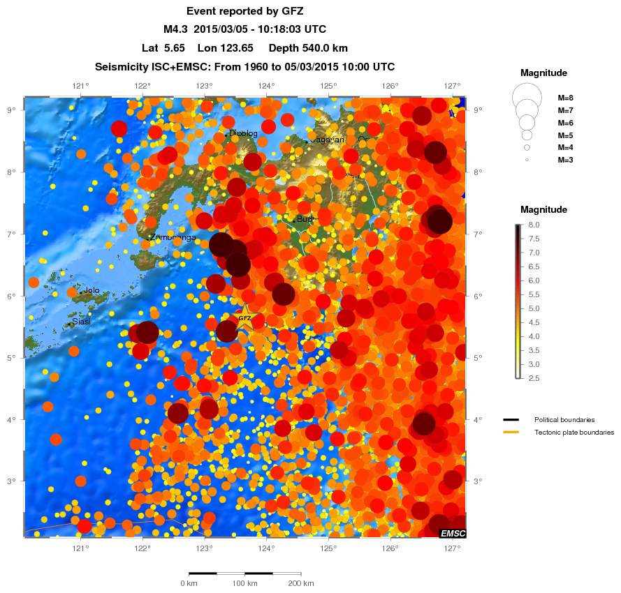regional magnitude historical seismicity