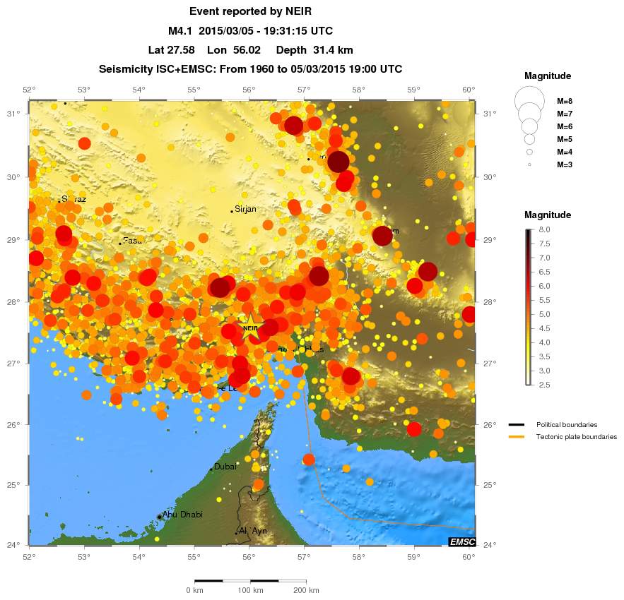 regional magnitude historical seismicity