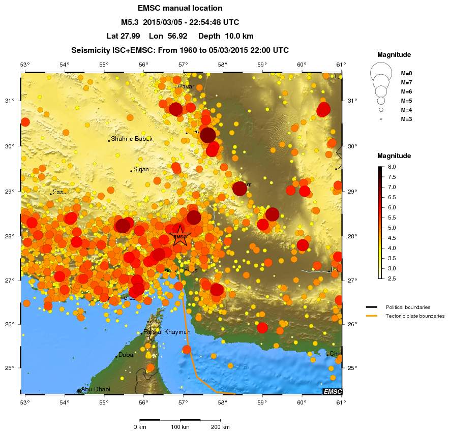 regional magnitude historical seismicity