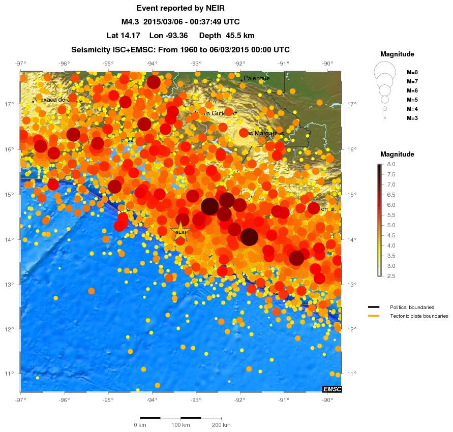 regional magnitude historical seismicity