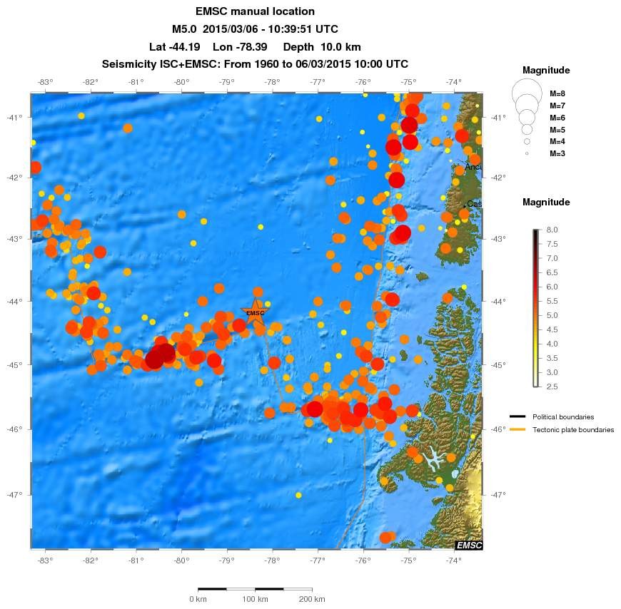 regional magnitude historical seismicity