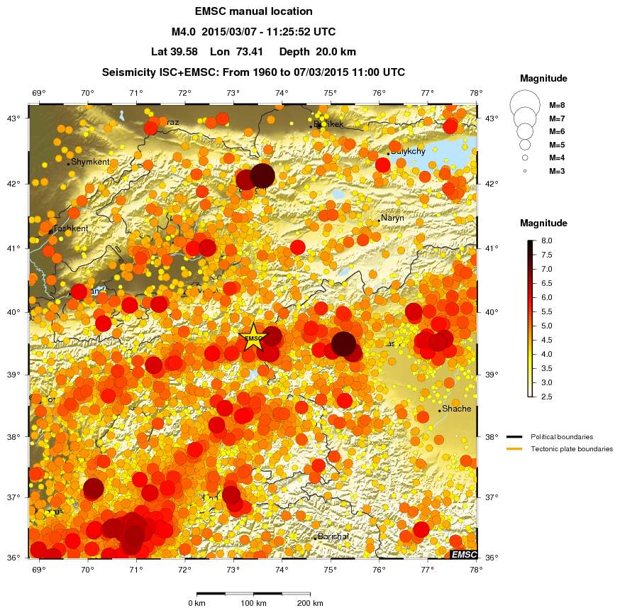regional magnitude historical seismicity