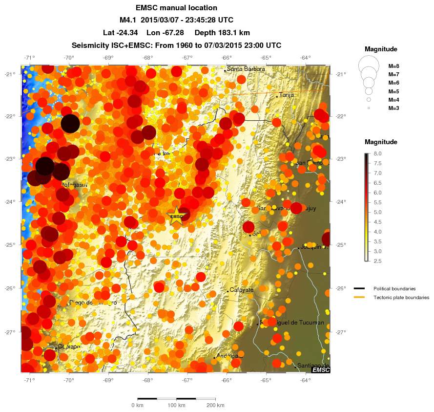 regional magnitude historical seismicity