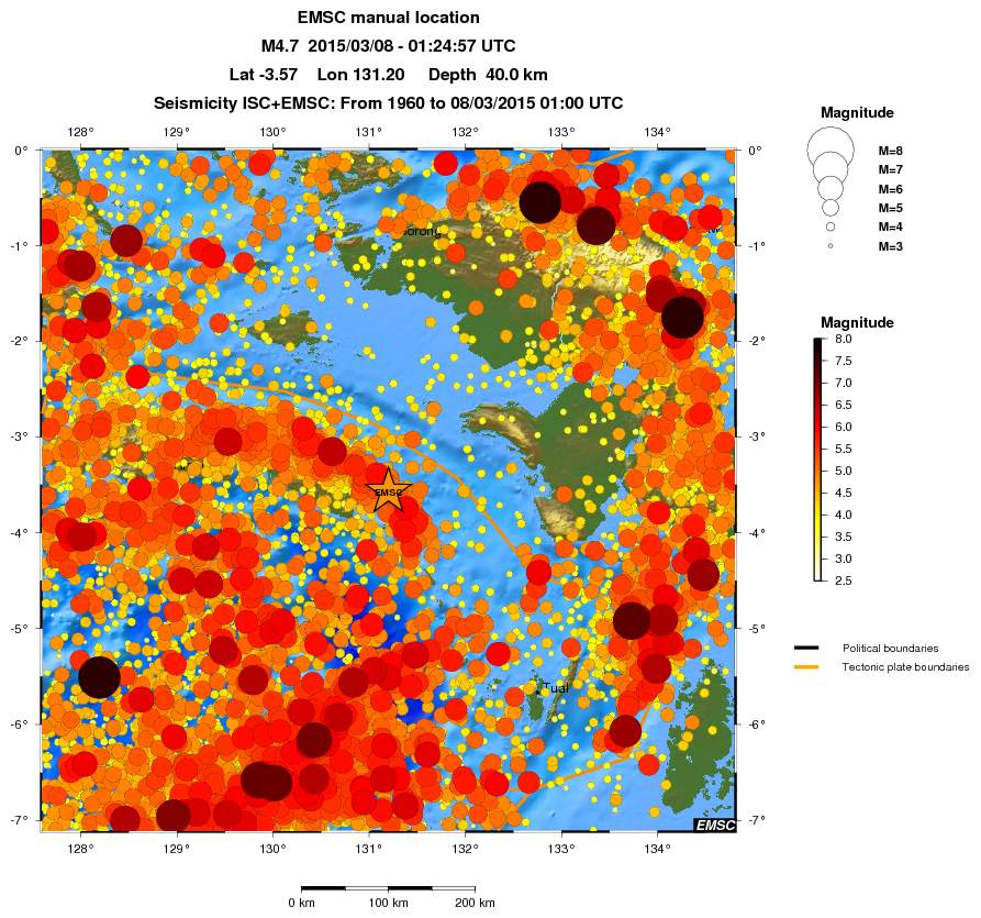 regional magnitude historical seismicity