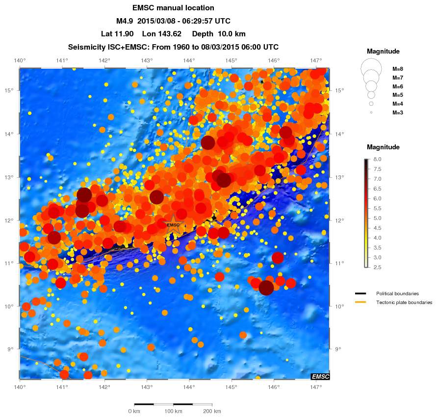 regional magnitude historical seismicity