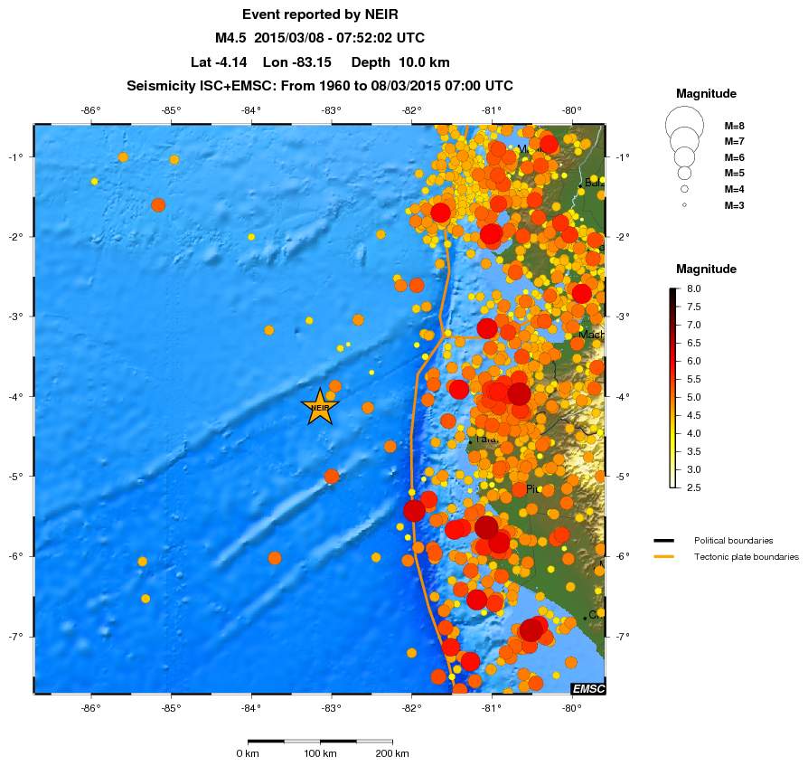 regional magnitude historical seismicity