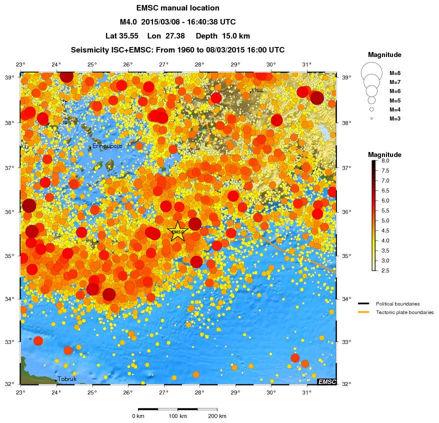 regional magnitude historical seismicity