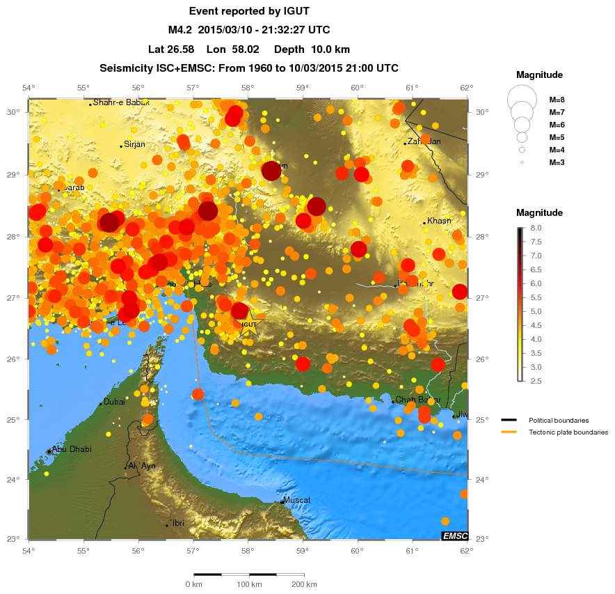 regional magnitude historical seismicity