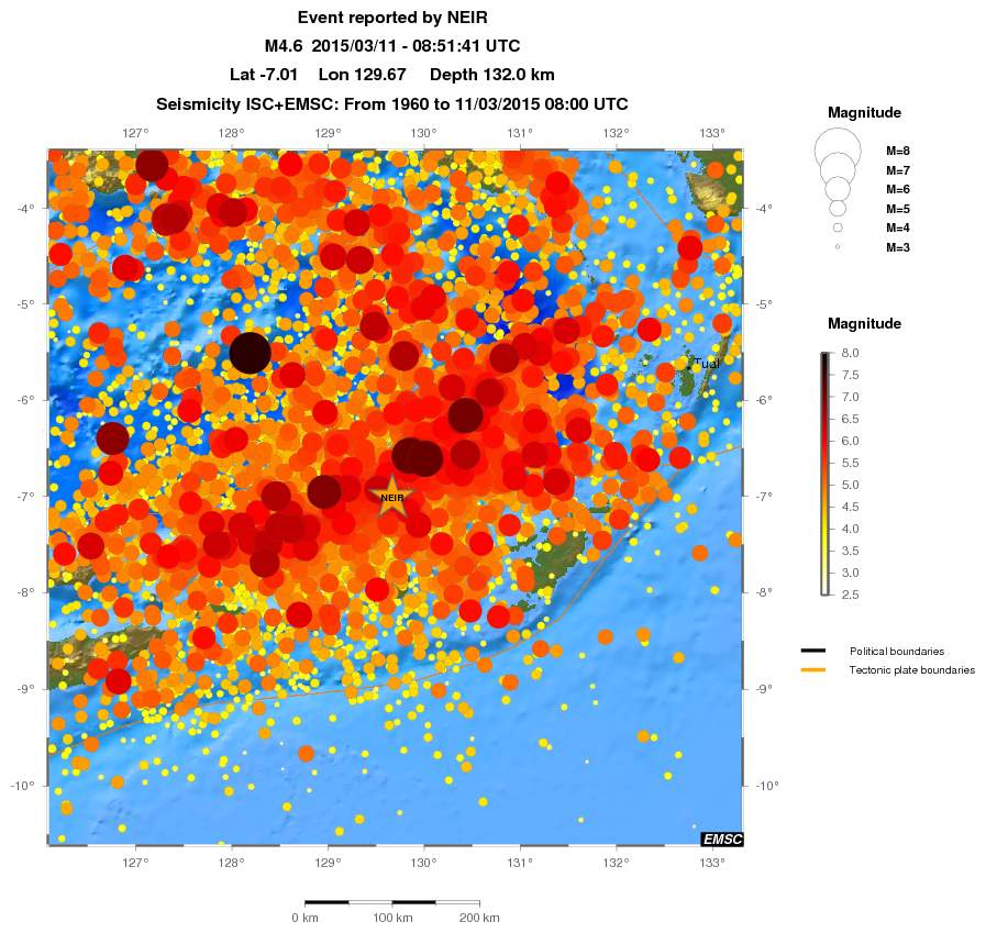regional magnitude historical seismicity