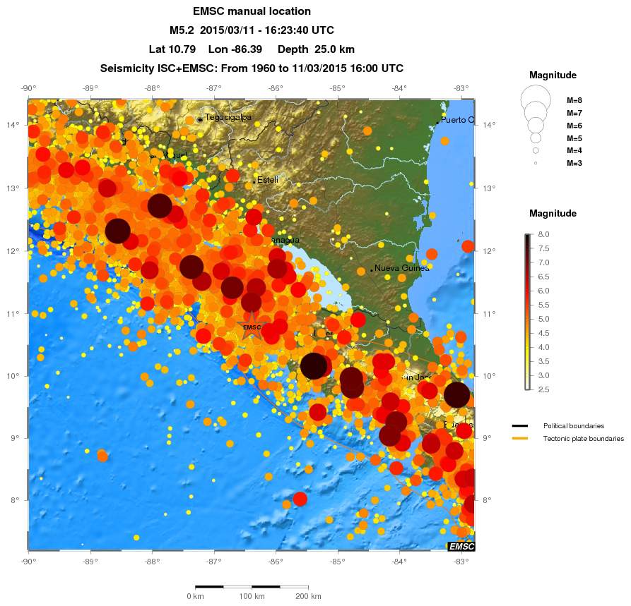 regional magnitude historical seismicity