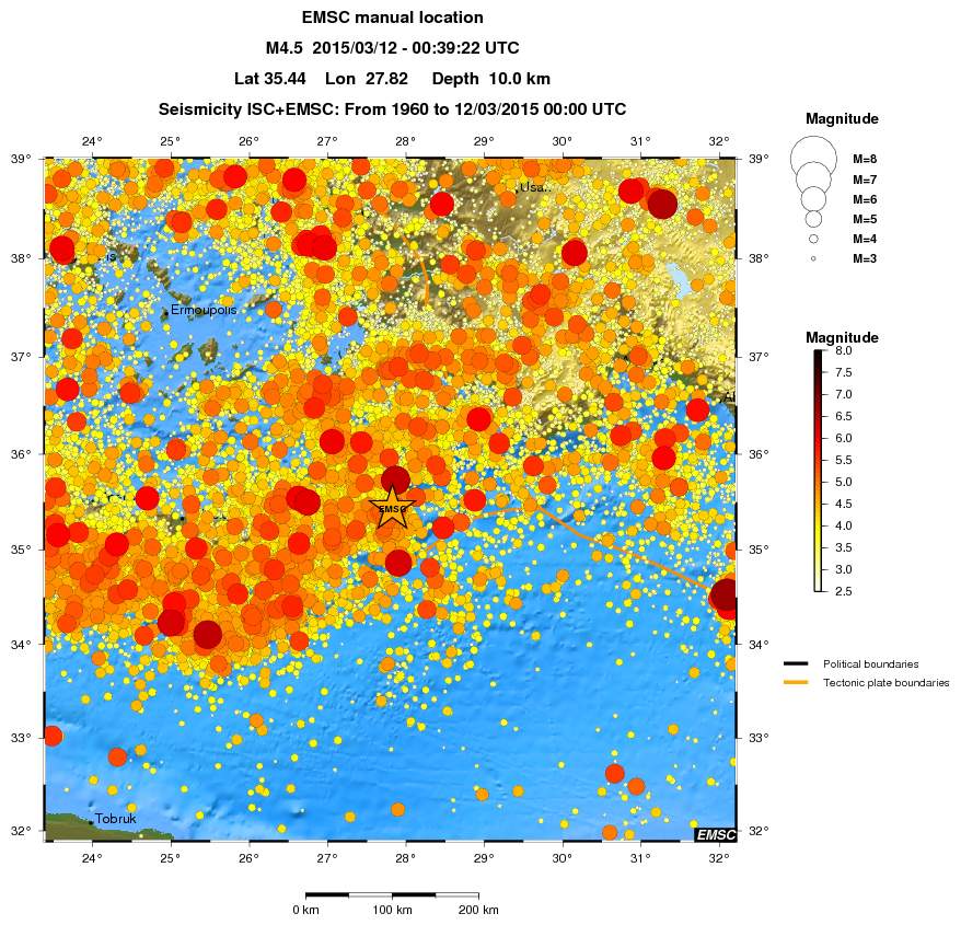 regional magnitude historical seismicity