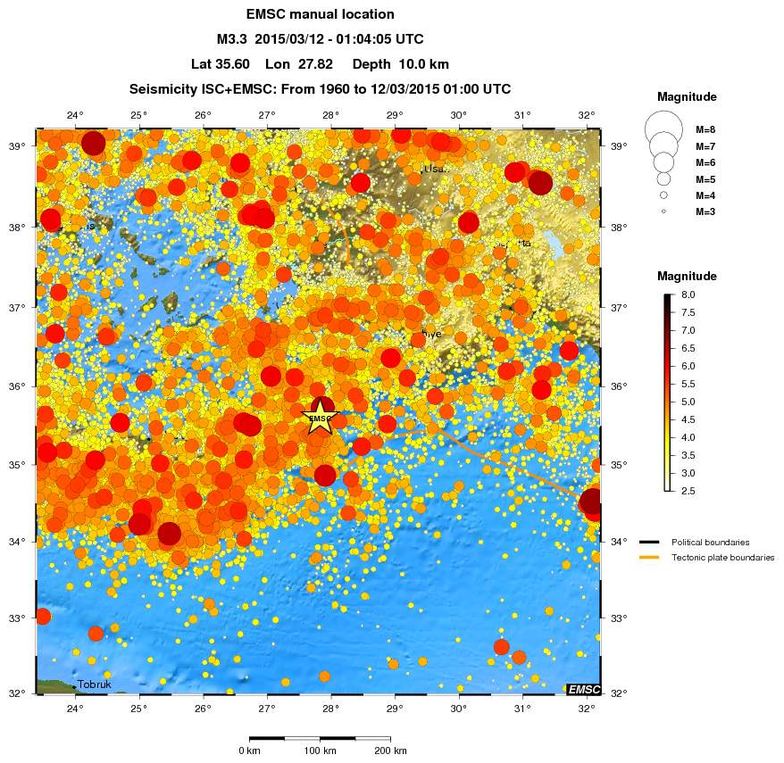 regional magnitude historical seismicity