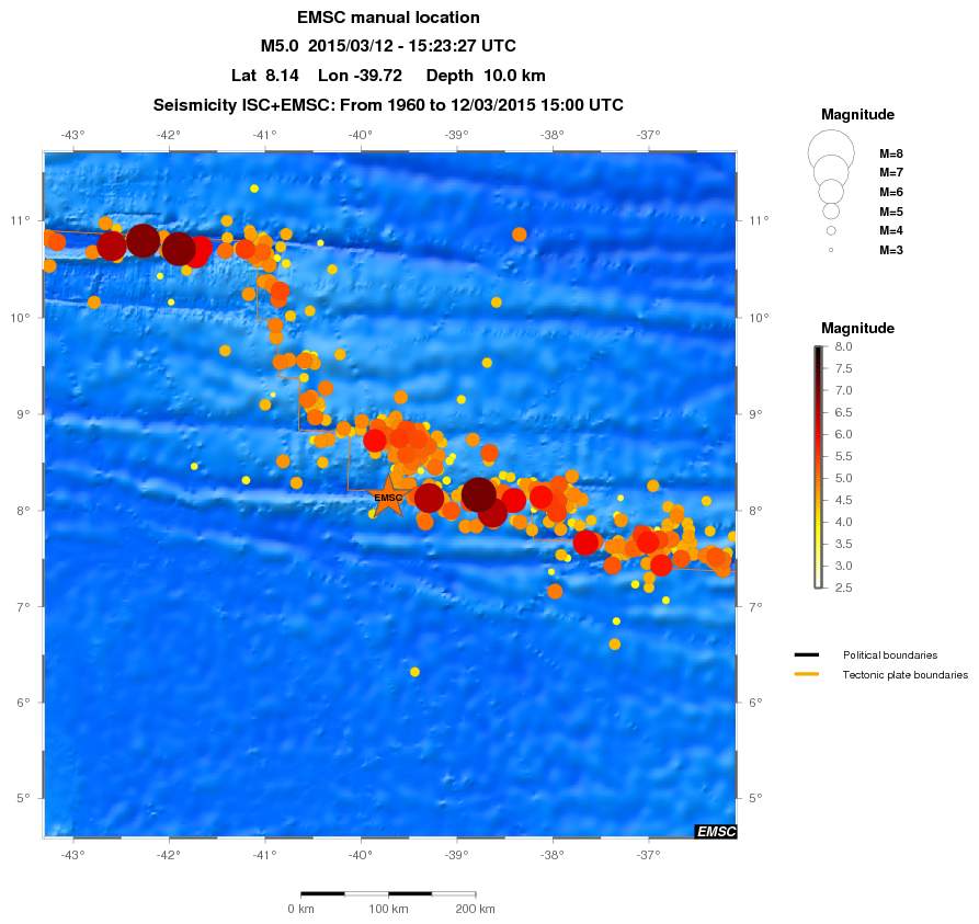 regional magnitude historical seismicity