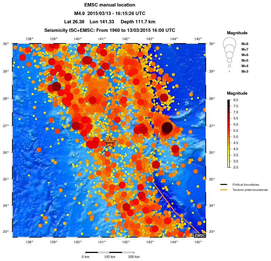 regional magnitude historical seismicity