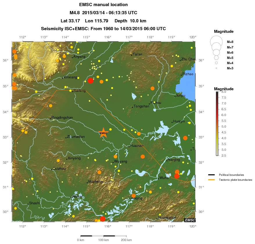 regional magnitude historical seismicity