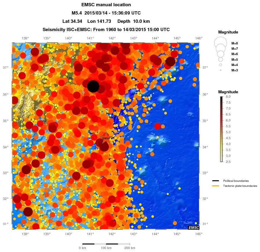 regional magnitude historical seismicity