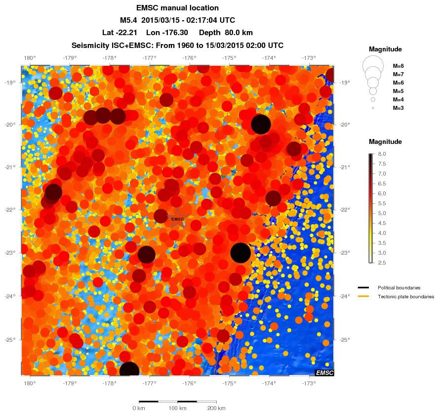 regional magnitude historical seismicity