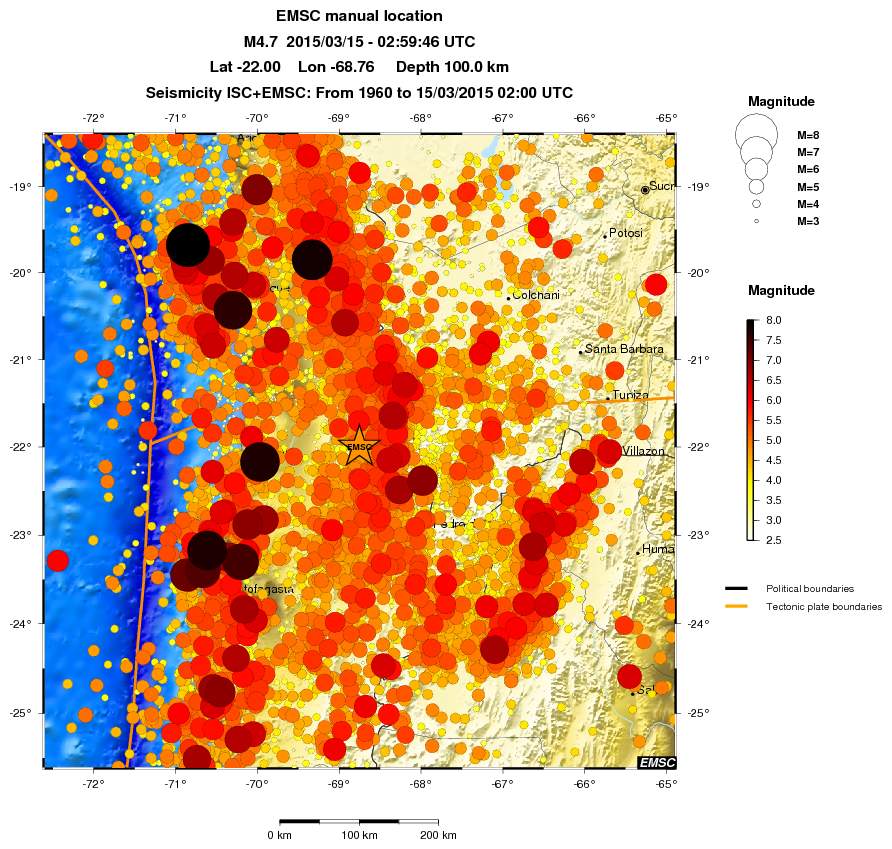 regional magnitude historical seismicity