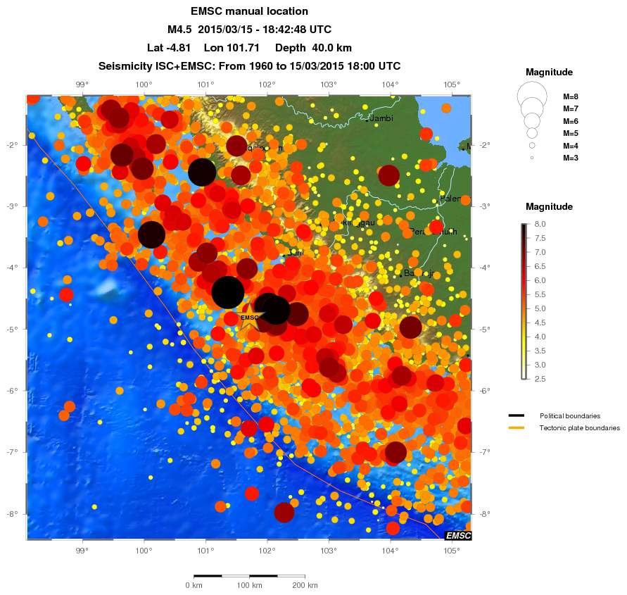 regional magnitude historical seismicity