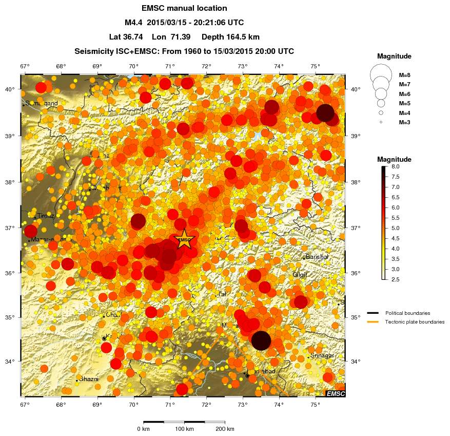 regional magnitude historical seismicity