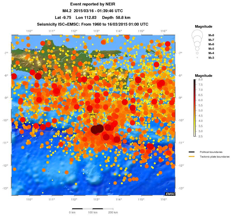 regional magnitude historical seismicity