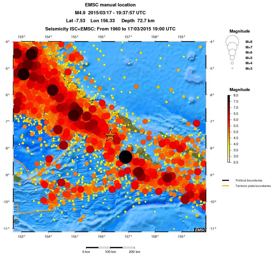 regional magnitude historical seismicity