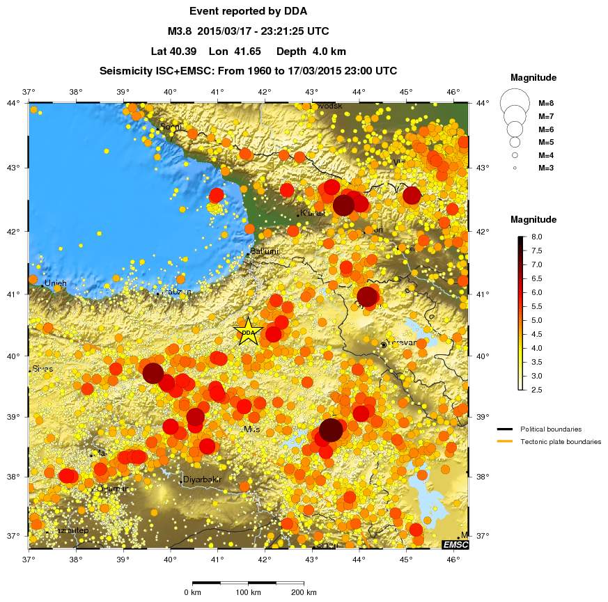 regional magnitude historical seismicity