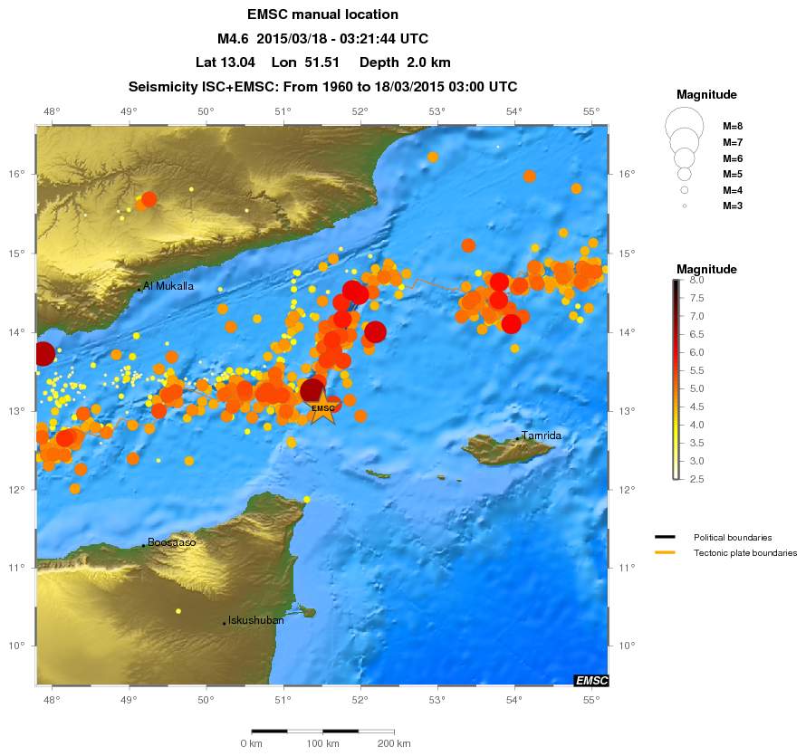 regional magnitude historical seismicity
