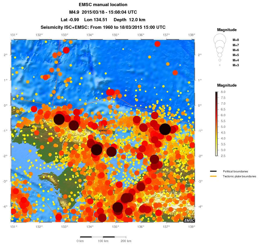 regional magnitude historical seismicity