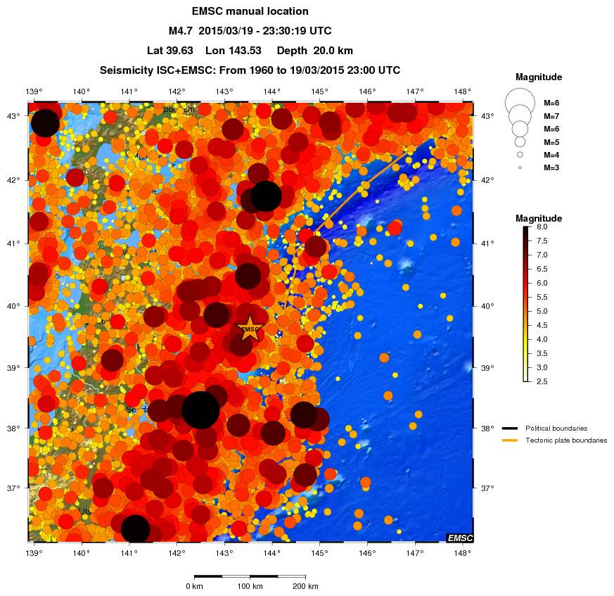 regional magnitude historical seismicity