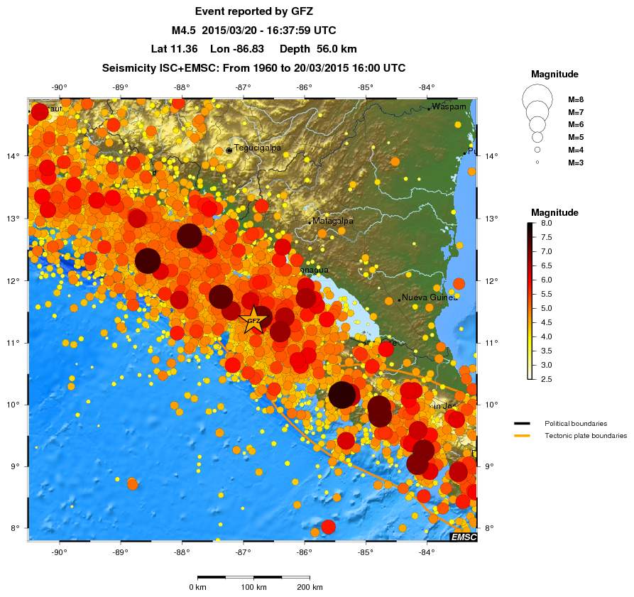 regional magnitude historical seismicity