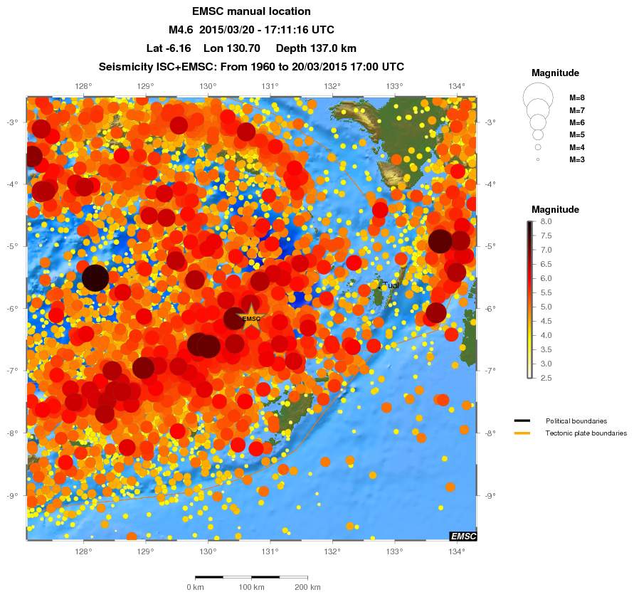 regional magnitude historical seismicity