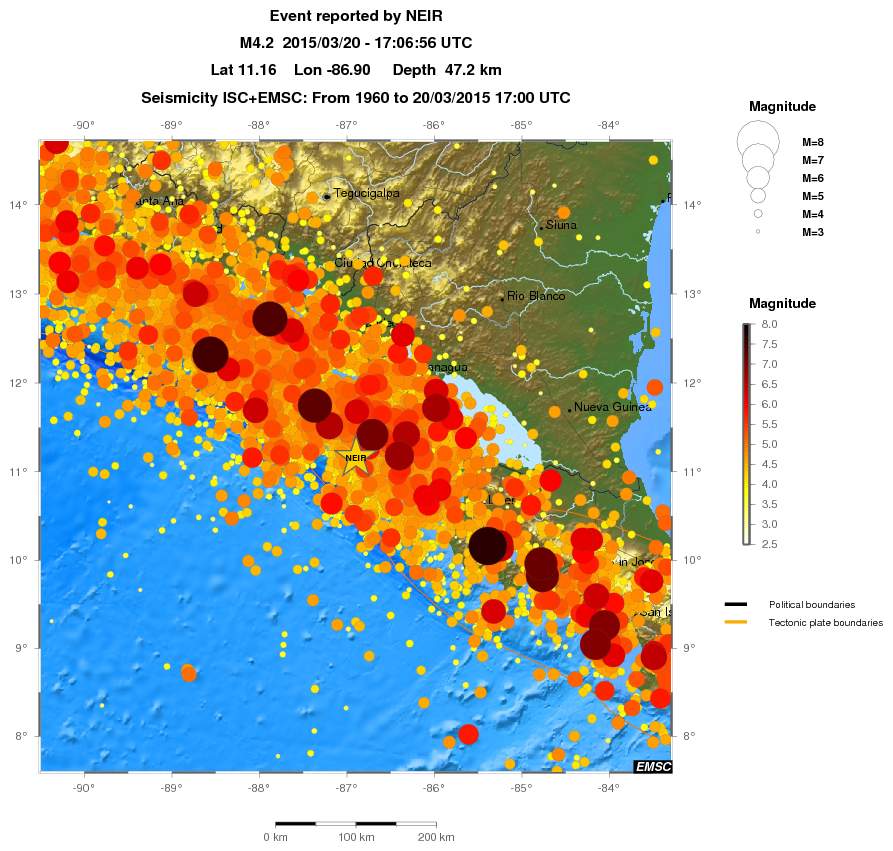regional magnitude historical seismicity