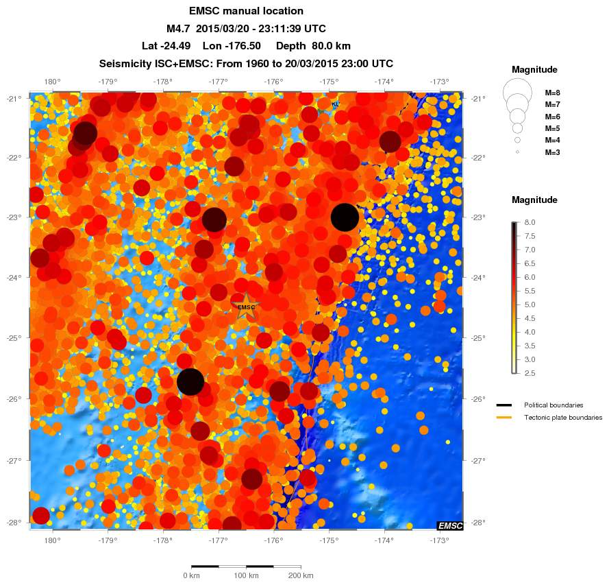 regional magnitude historical seismicity