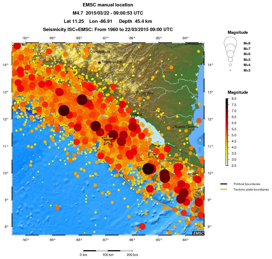 regional magnitude historical seismicity