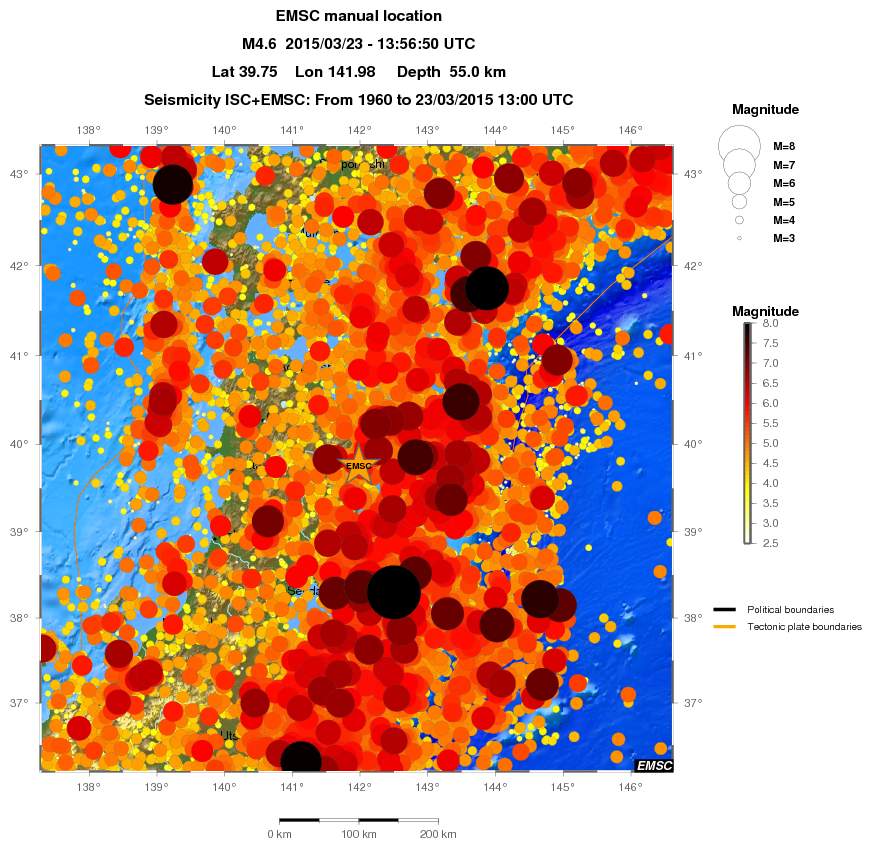 regional magnitude historical seismicity