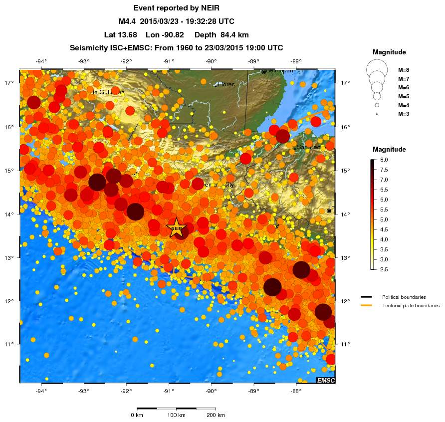 regional magnitude historical seismicity
