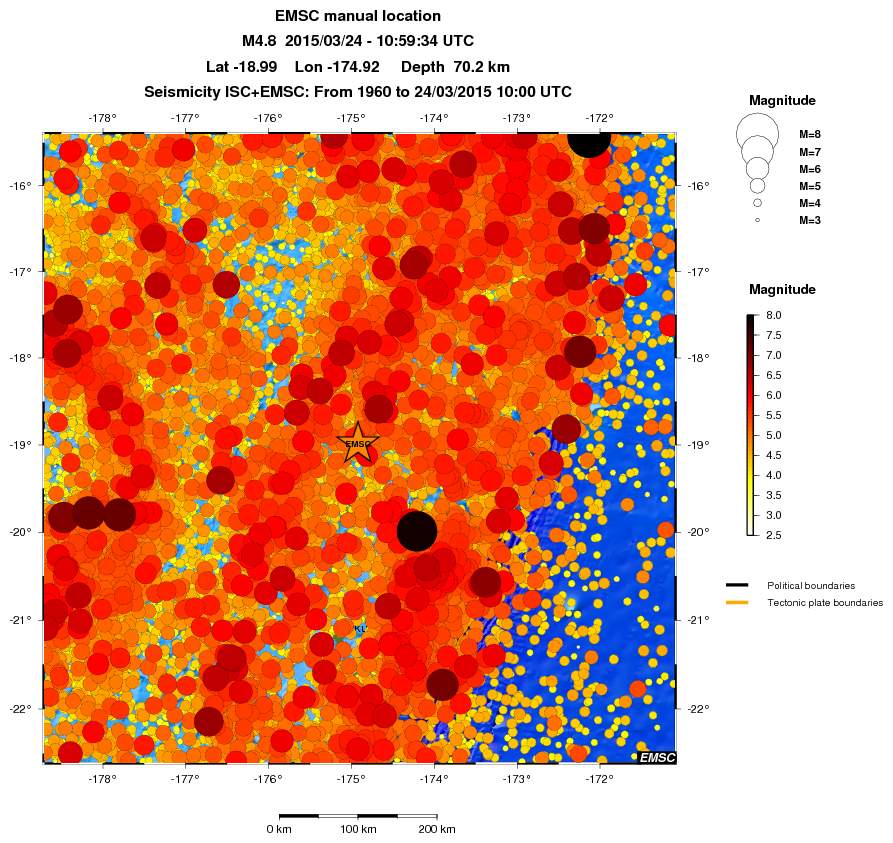 regional magnitude historical seismicity