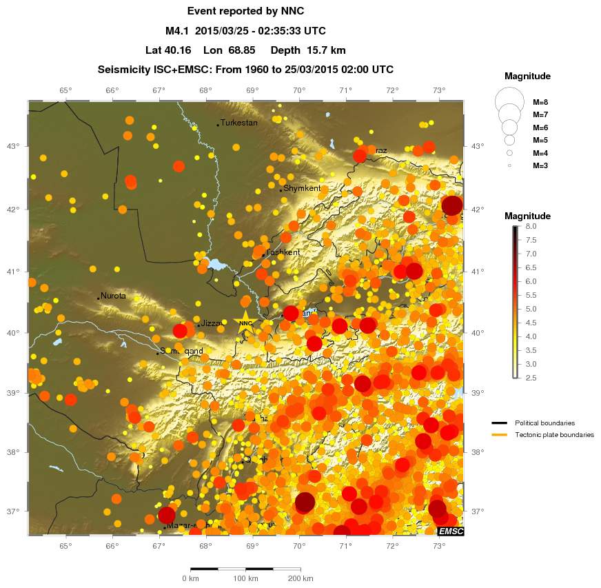 regional magnitude historical seismicity