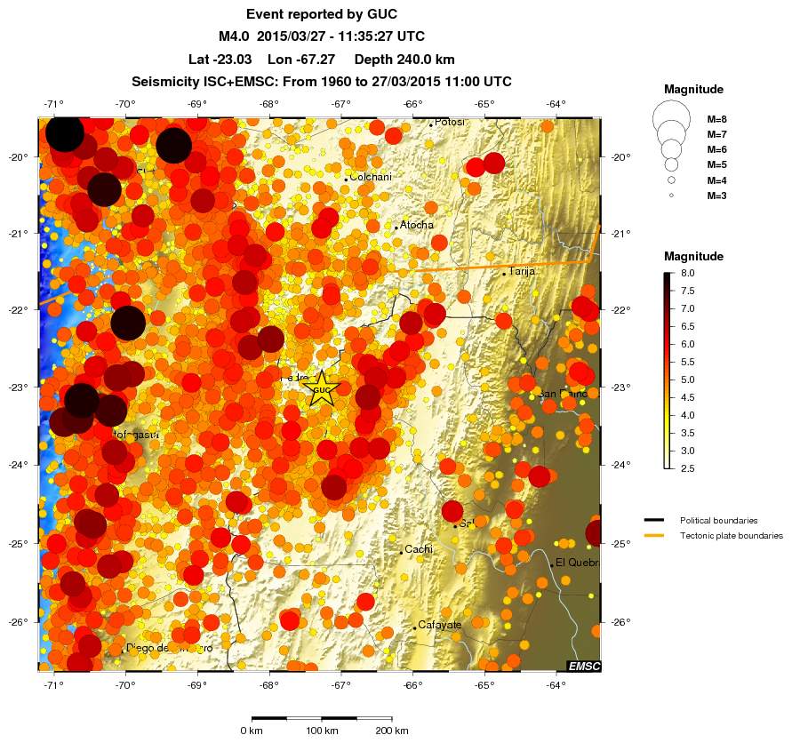 regional magnitude historical seismicity