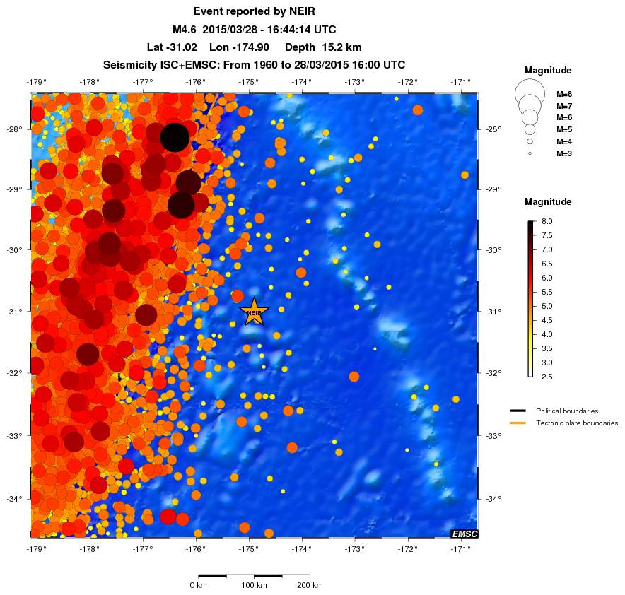 regional magnitude historical seismicity