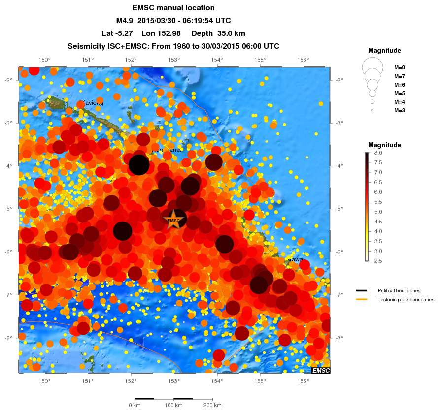 regional magnitude historical seismicity