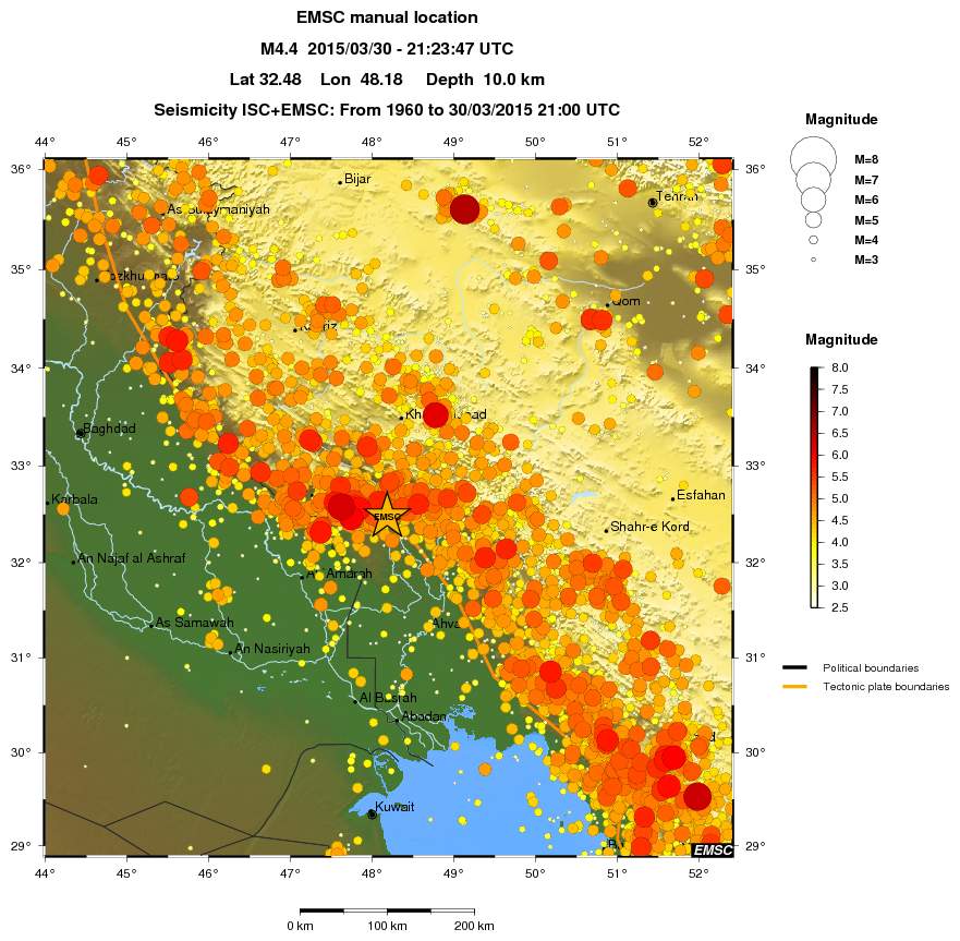 regional magnitude historical seismicity