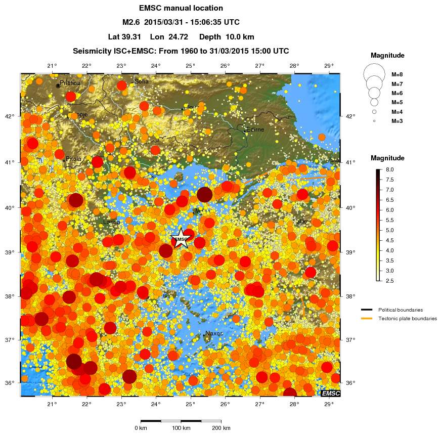 regional magnitude historical seismicity