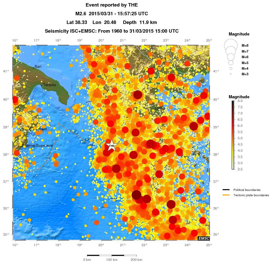 regional magnitude historical seismicity