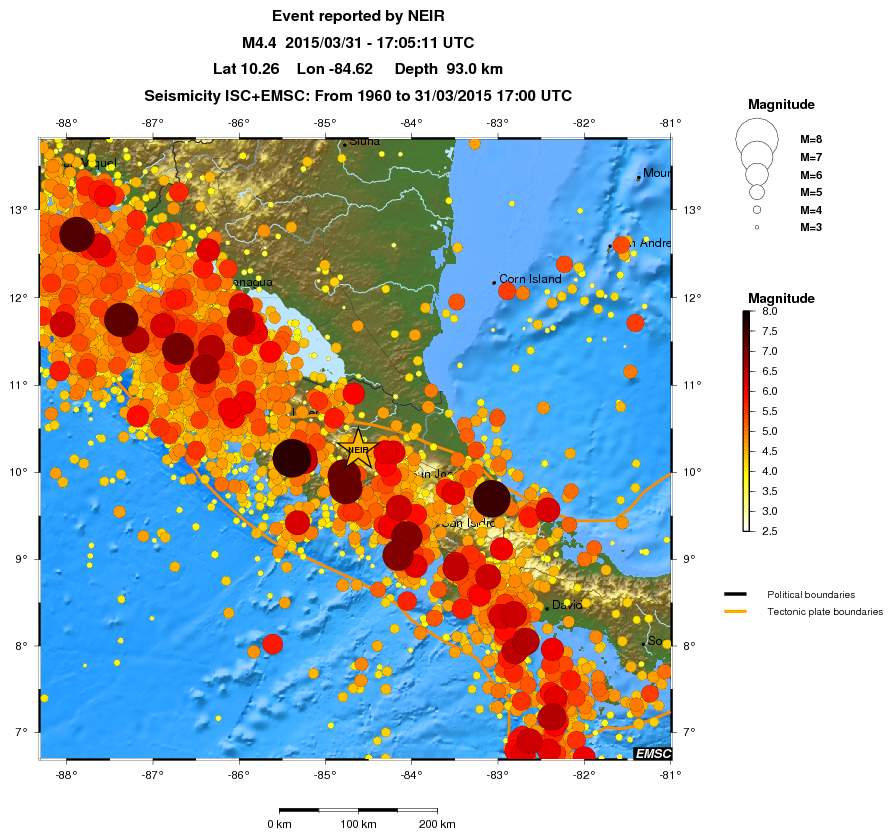 regional magnitude historical seismicity